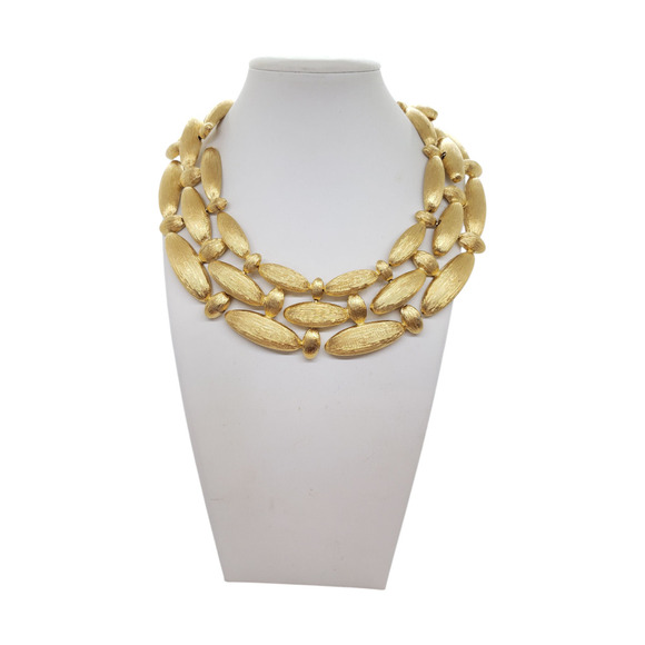 Vintage Givenchy Choker 1980s Chunky Textured RARE HTF Necklace - Picture 4 of 12